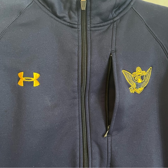 U.S. Navy Jacket, Under Armour Polyester Zippered Jacket Size M Military FLAWED - Picture 7 of 12